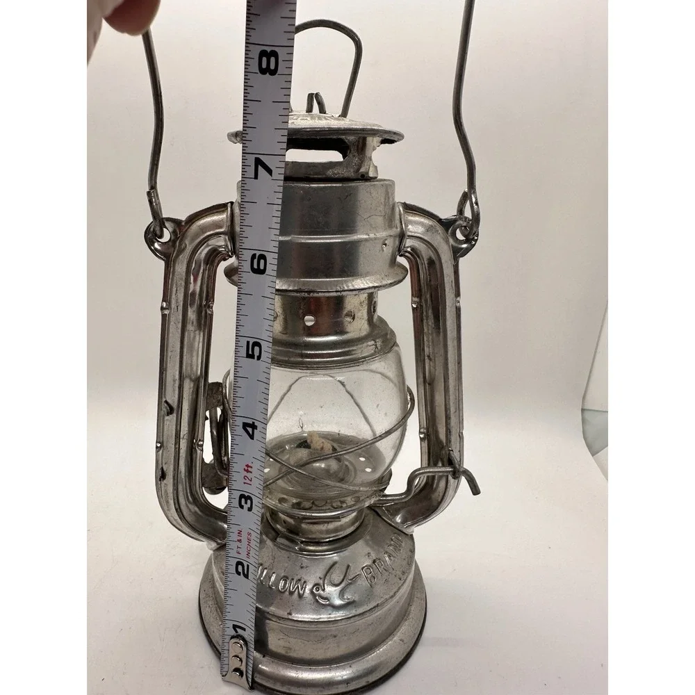 Vintage Swallow Brand Kerosene Lantern Metal Oil Lamp Clear Glass